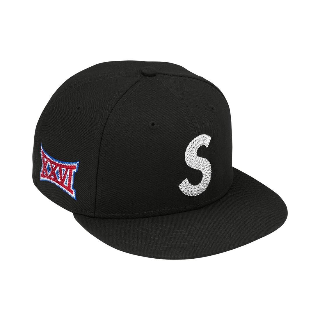 Supreme Swarovski S Logo New Era Black