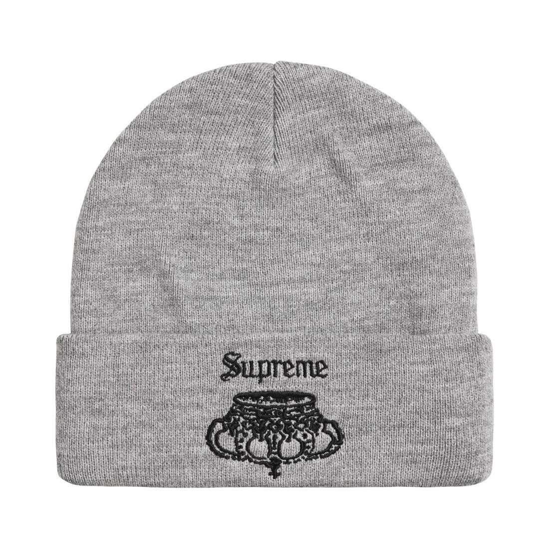 Supreme Crown Beanie Heather Grey