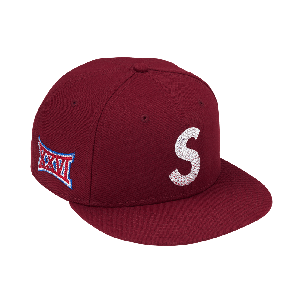 Supreme Swarovski S Logo New Era Cardinal