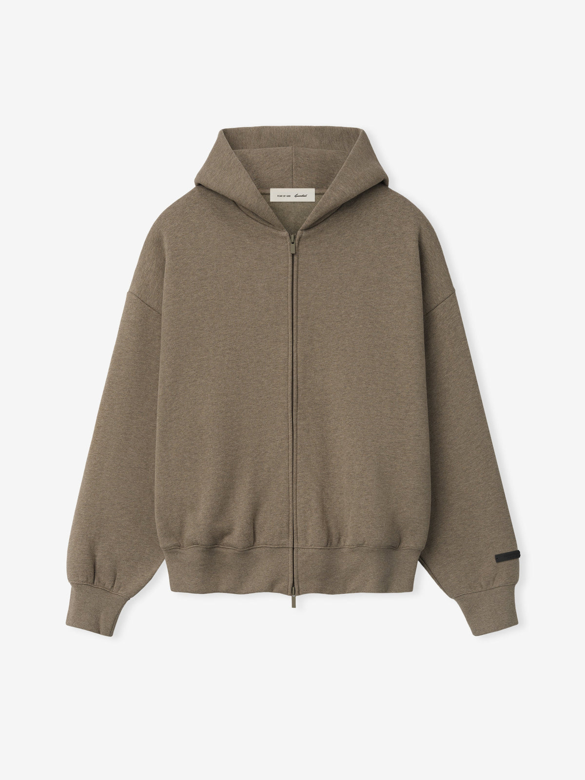 Fear of God Essentials SS26 Classic Zip-Up Hoodie Homestead Heather - Im Your Wardrobe