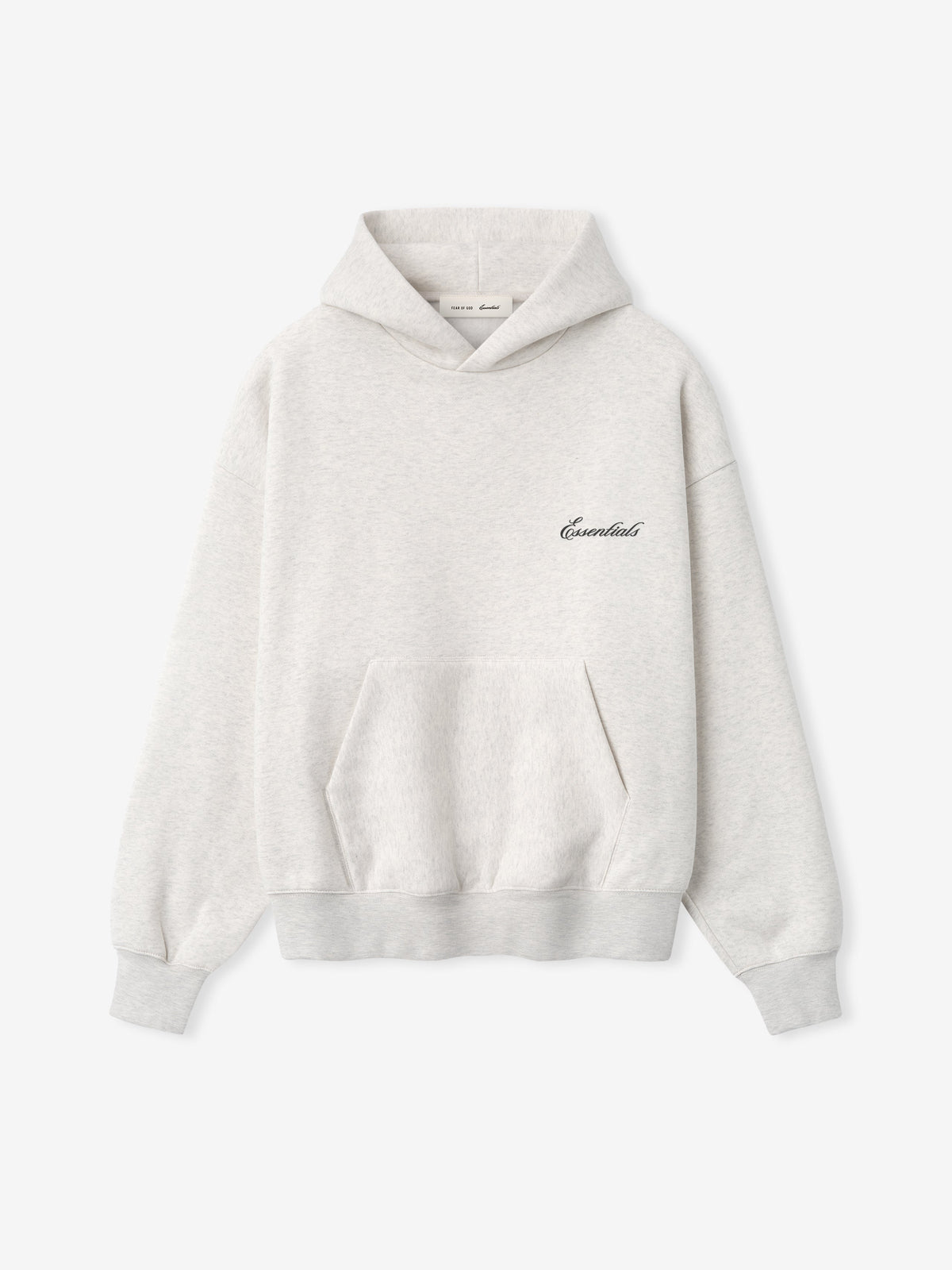 Fear of God Essentials Signature SS26 Classic Hoodie Oatmeal Heather - Im Your Wardrobe