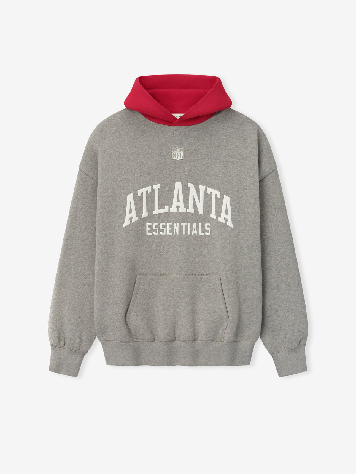 Fear of God Essentials Falcons Hoodie Dark Heather/Red - Im Your Wardrobe