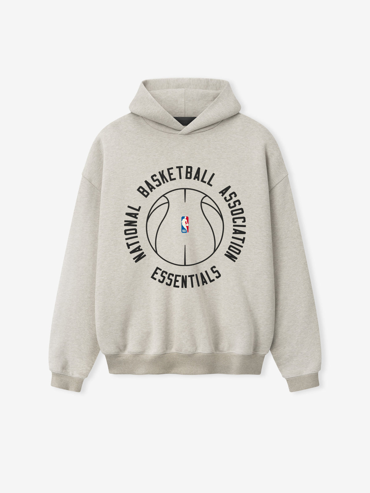 Fear of God Essentials NBA X Barkley Hendricks 90s Hoodie Heather Stone W/ Heather Rib - Im Your Wardrobe