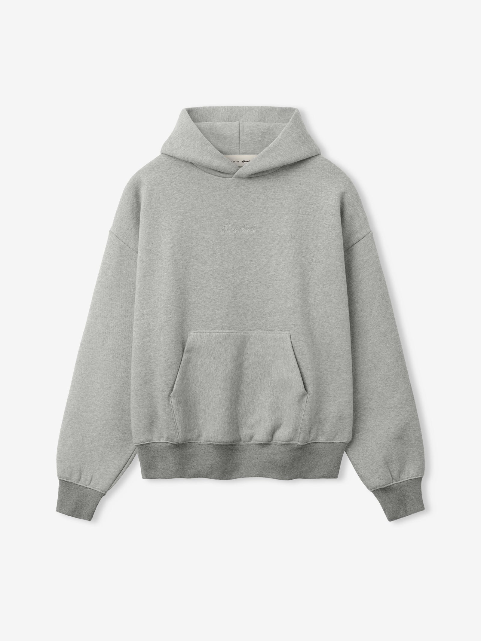 Fear of God Essentials Signature Classic Hoodie Concrete Heather