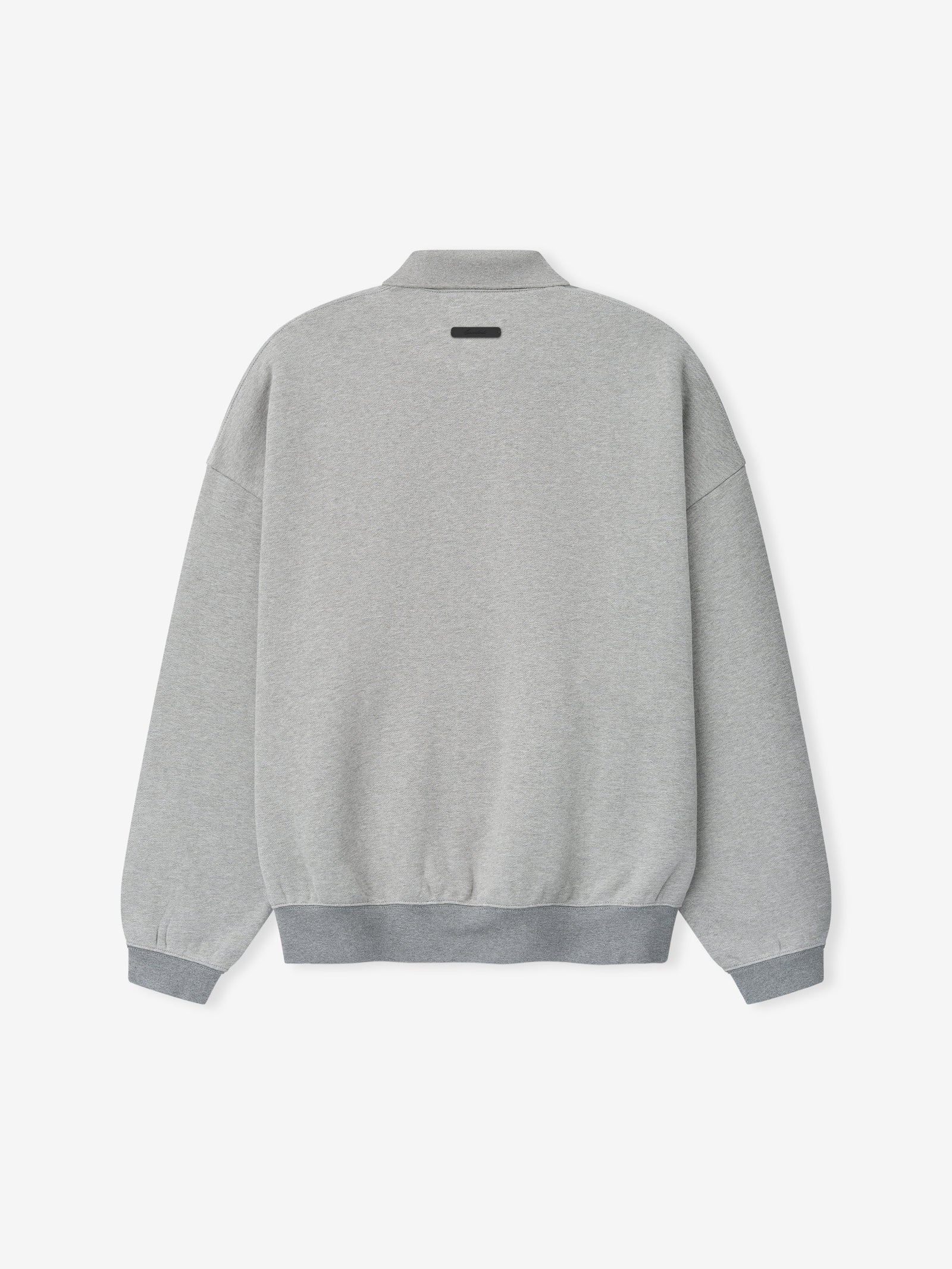 Fear of God Essentials Signature 90s Polo Sweatshirt Concrete Heather