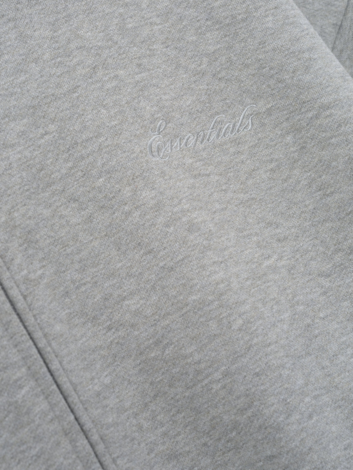Fear of God Essentials Signature Classic Full Zip Hoodie Concrete Heather - Im Your Wardrobe