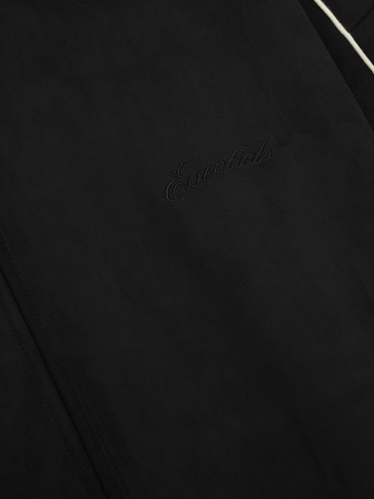 Fear of God Essentials Suede Fleece Signature Modern Track Jacket Vintage Black - Im Your Wardrobe