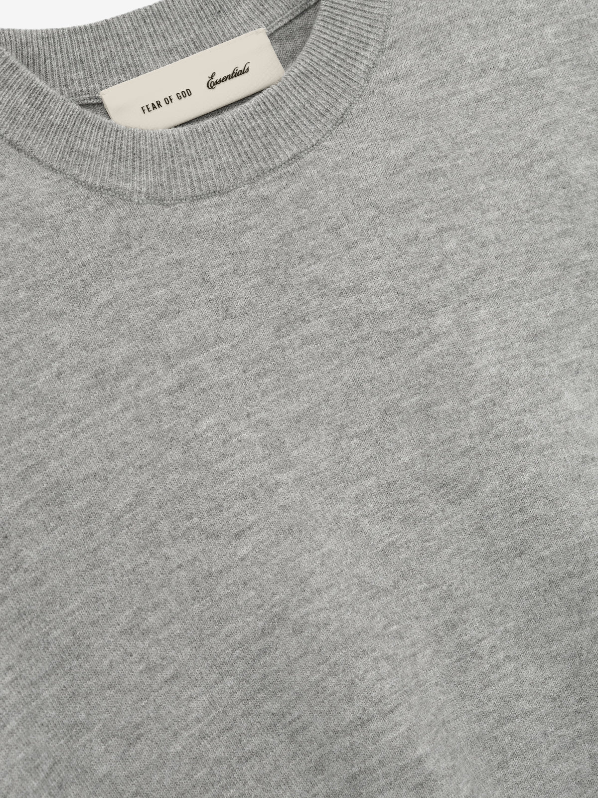 Fear of God Essentials Women's Classic Knit Long Sleeve Tee Concrete Heather