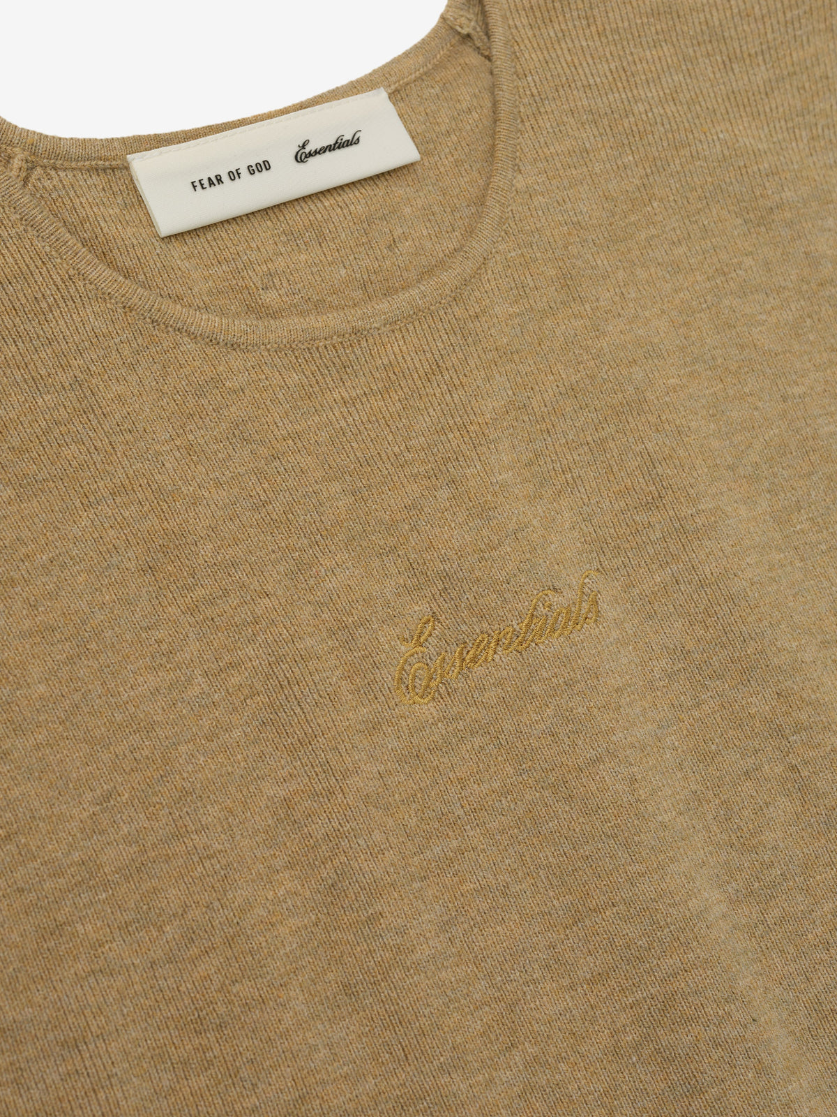Fear of God Essentials Women's Signature Rib Knit Cropped Top Dune