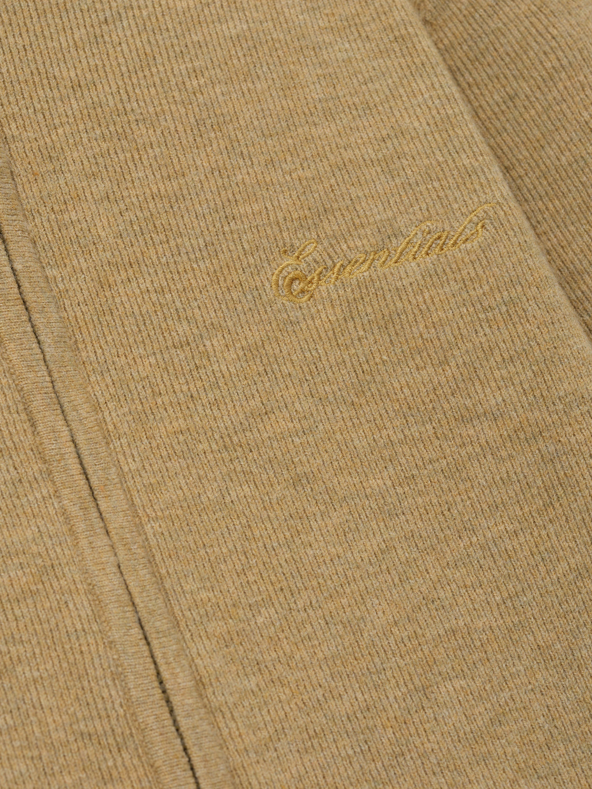 Fear of God Essentials Women's Signature Rib Knit Fitted Long Sleeve Zip Up Tee Dune