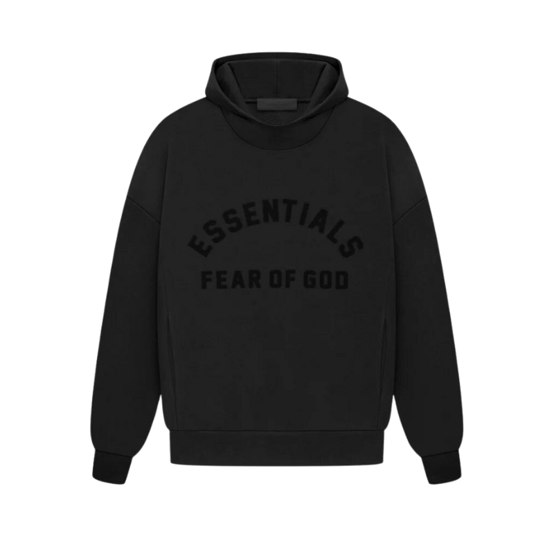 Fear of God Essentials Hoodie - Jet Black (2023)