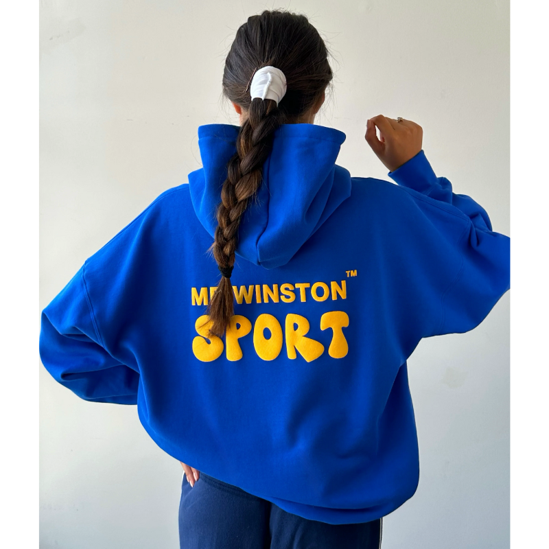 Mr Winston - Puff Hooded Sweat (Royal Blue)