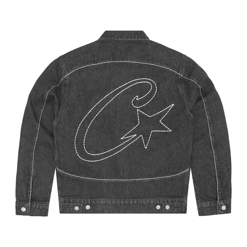 Corteiz - C-Star Stitch Down Denim Jacket (Black)