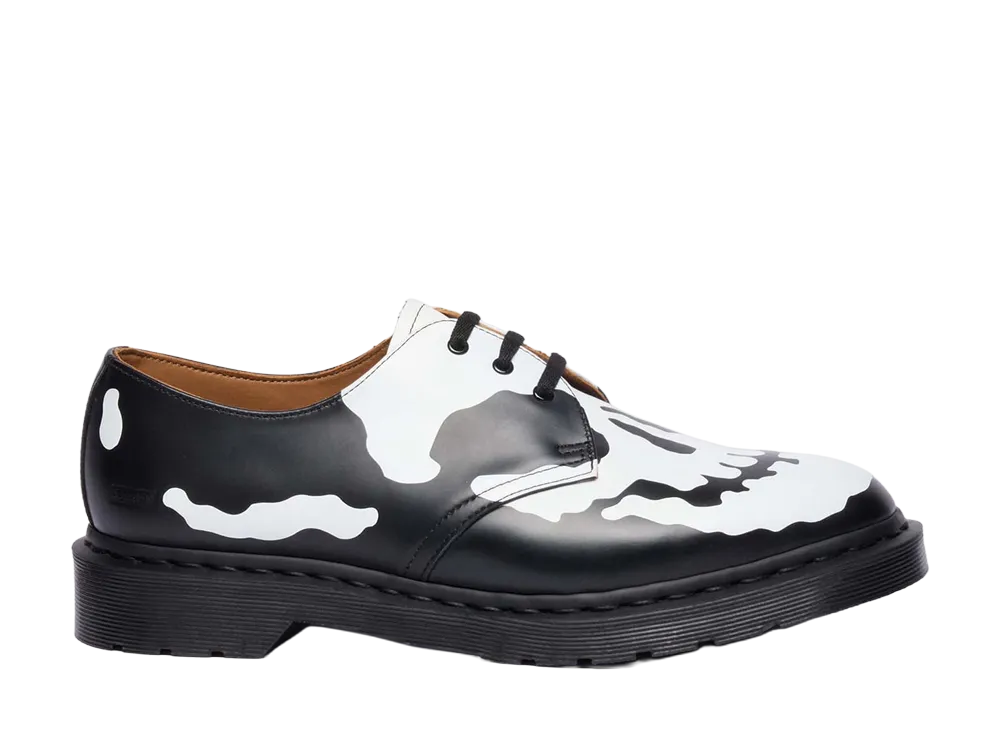 Supreme x Dr. Martens 1461 Skull 3 Eye Shoe Black White