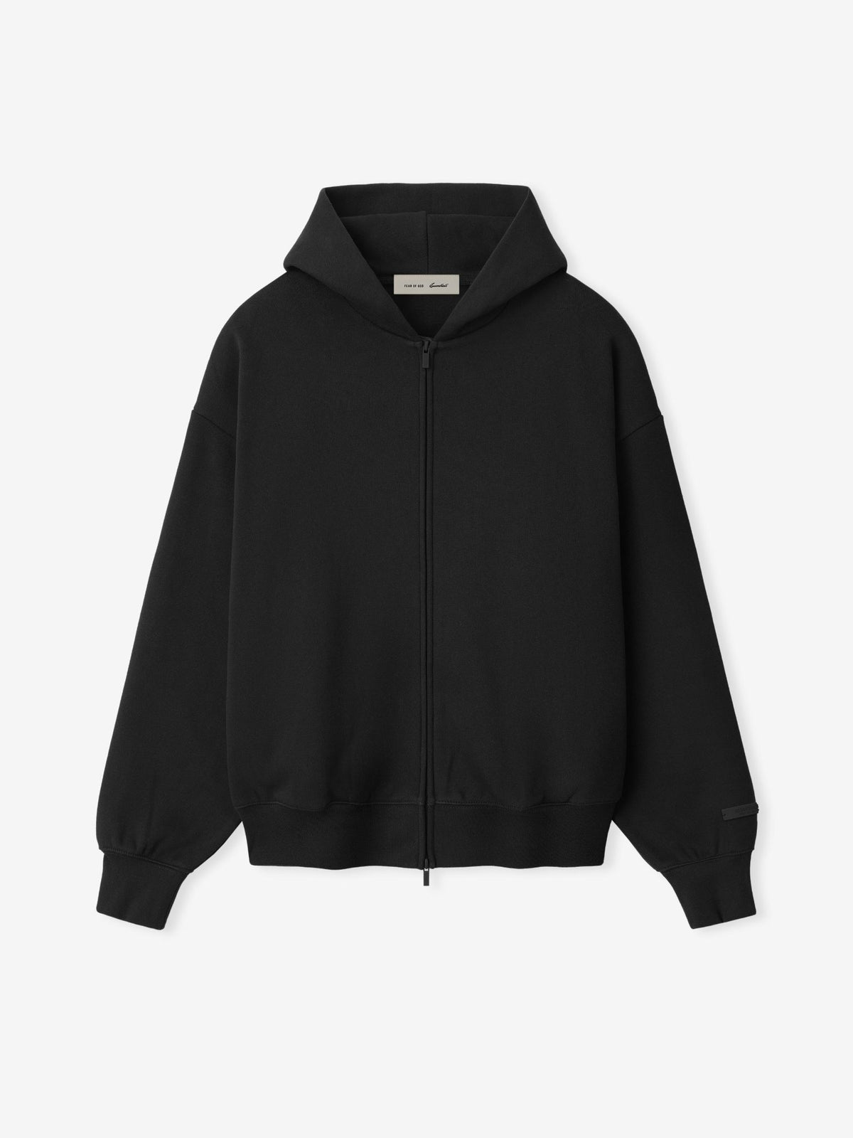 Fear of God Essentials SS26 Classic Zip-Up Hoodie Vintage Black/White