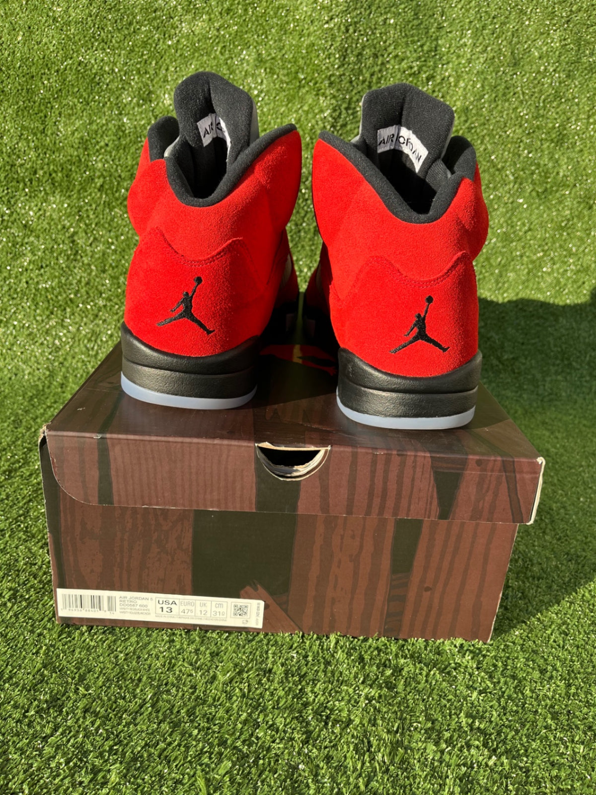 [USED A+] Jordan 5 Retro &#39;Raging Bull&#39; (2021) - 13 US (14.5 Women’s)