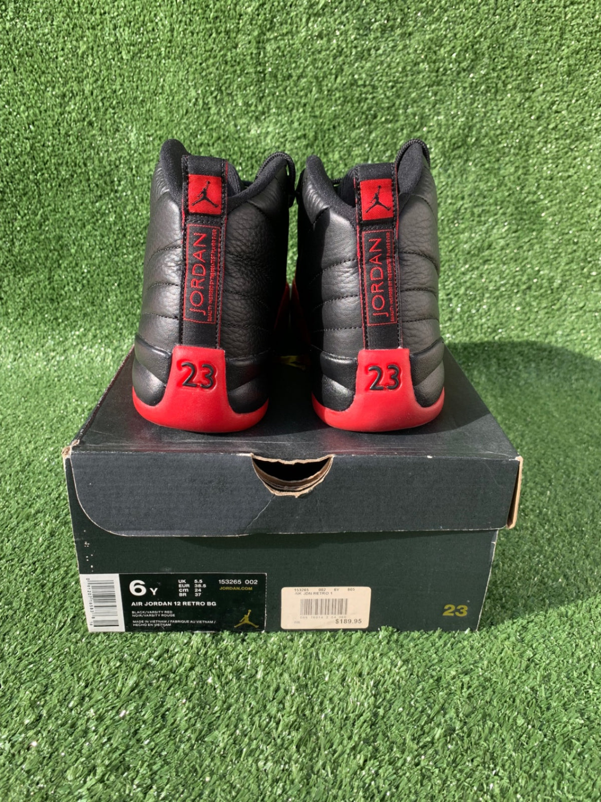 [USED A] Jordan 12 Retro &#39;Flu Game&#39; (GS) - 6Y (7.5 Women’s)