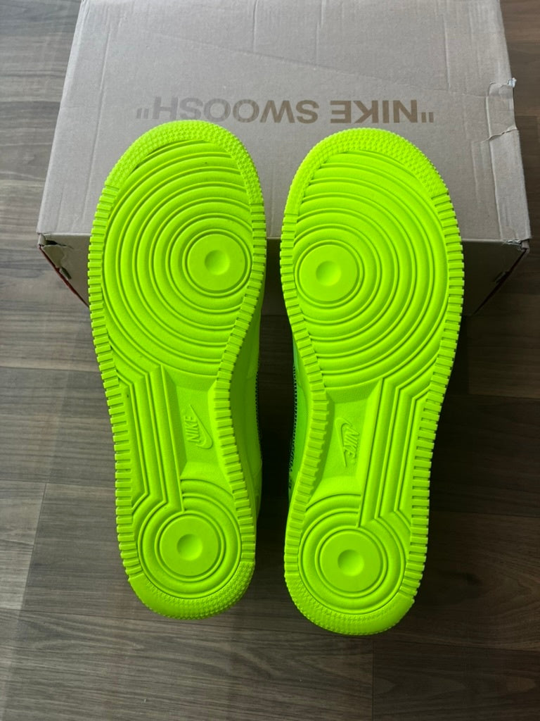 [USED A+] Nike Air Force 1 Low x Off-White &#39;Volt&#39; - 12 US (13.5 Women&#39;s)