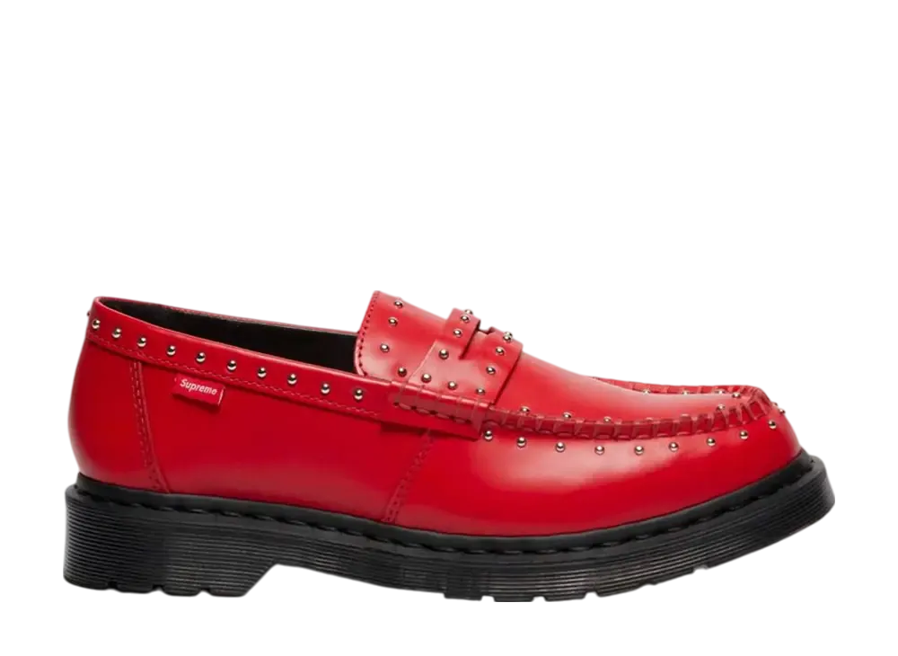 Supreme x Dr. Martens Studded Penton Loafer Red