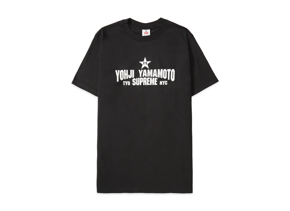 Supreme x Y's by Yohji Yamamoto Star Tee Black