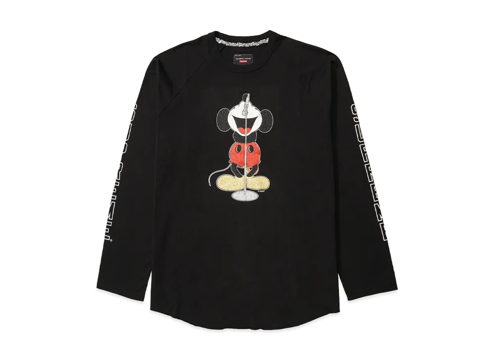 Supreme x Number (N)ine x Mickey Mouse Raglan L/S Top Black