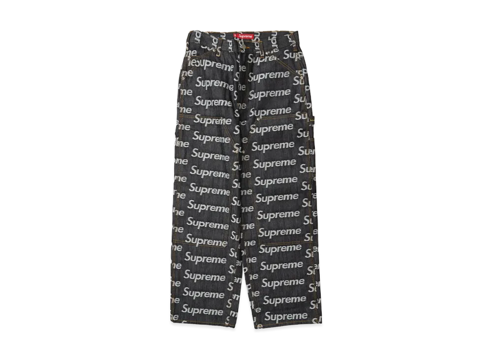 Supreme Jacquard Logos Double Knee Denim Painter Jean Indigo