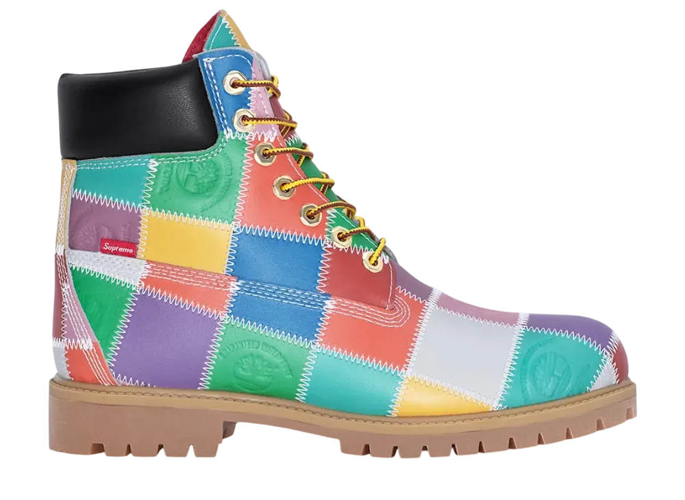 Supreme x Timberland Patchwork 6 Inch Boot Multicolor