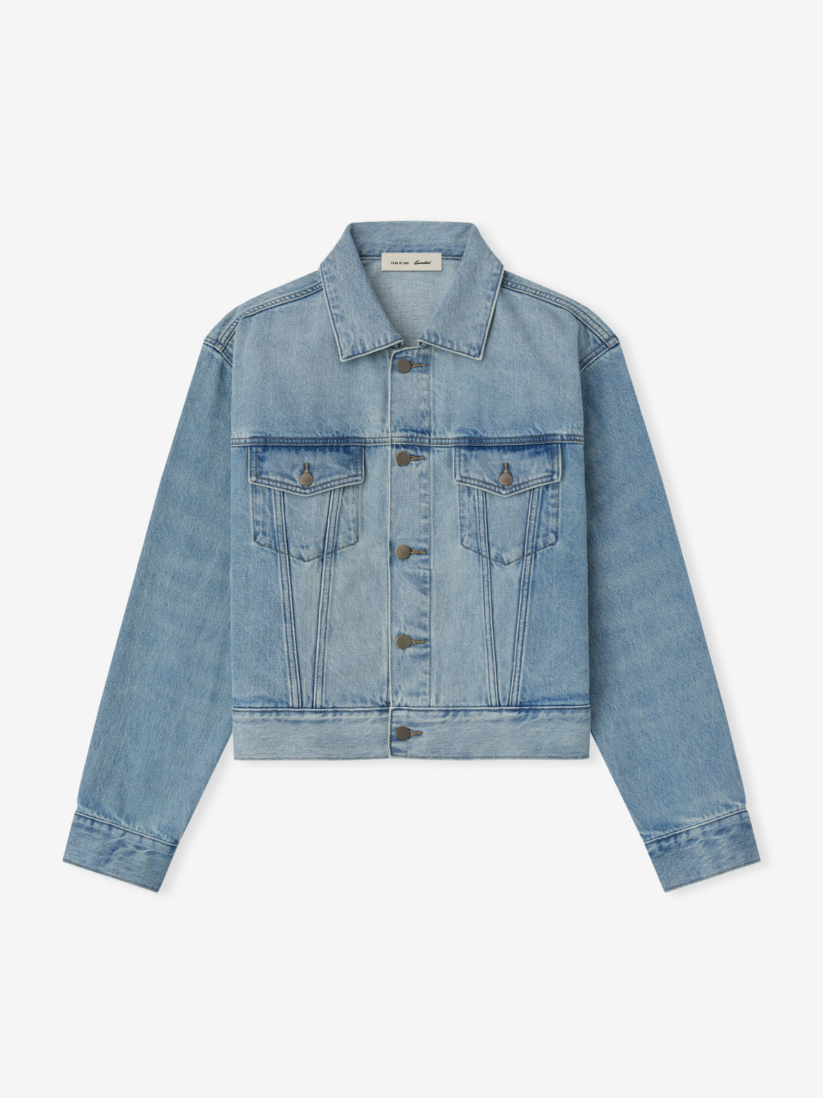 Fear of God Essentials Classic Denim Jacket Classic Blue - Im Your Wardrobe