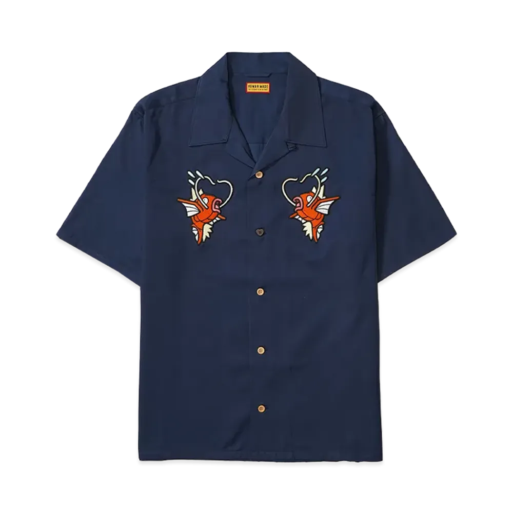 Human Made x Pokemon Magikarp Aloha Shirt Navy