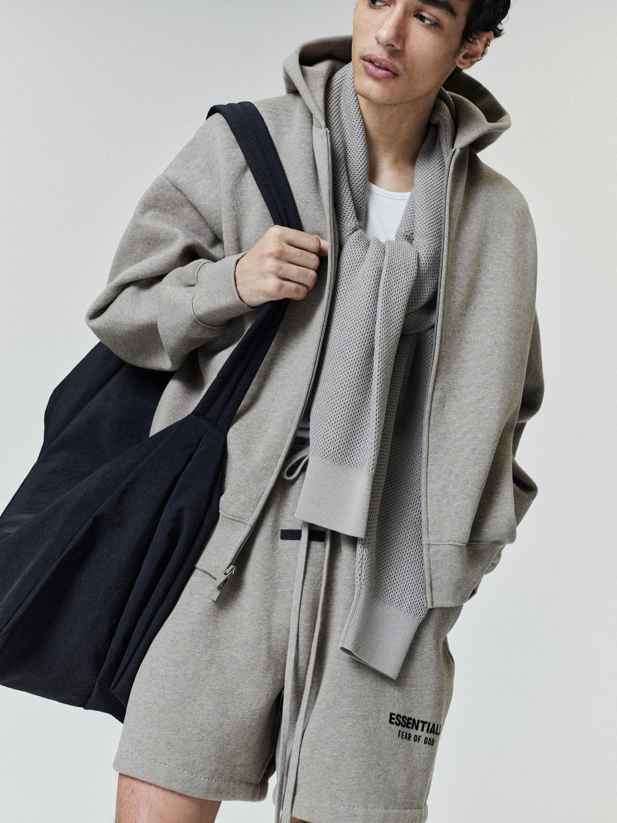 Fear of God Essentials SS26 Classic Zip-Up Hoodie Homestead Heather