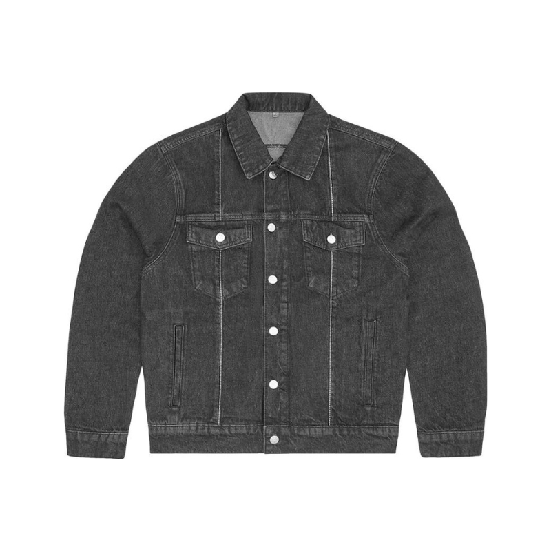 Corteiz - C-Star Stitch Down Denim Jacket (Black) - Im Your Wardrobe