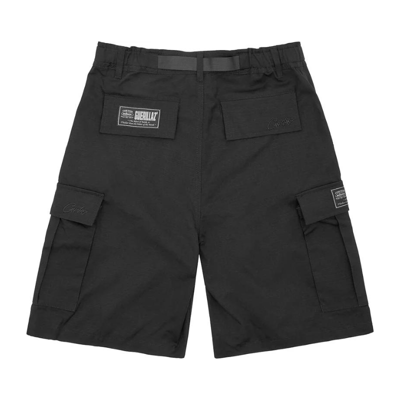 Corteiz - Alcatraz Cargo Shorts (Triple Black)