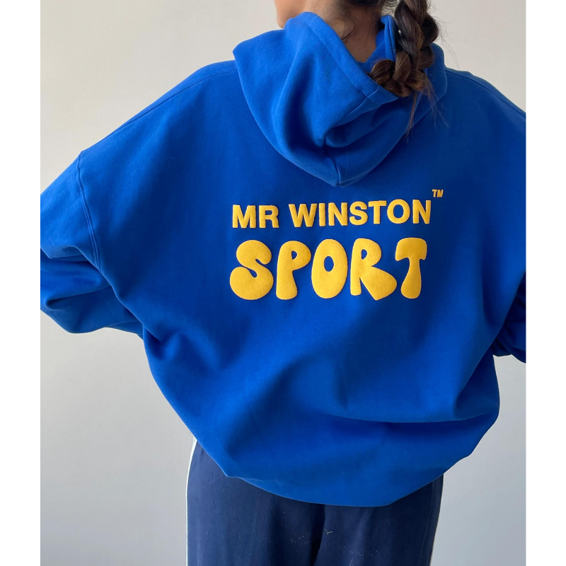Mr Winston - Puff Hooded Sweat (Royal Blue)