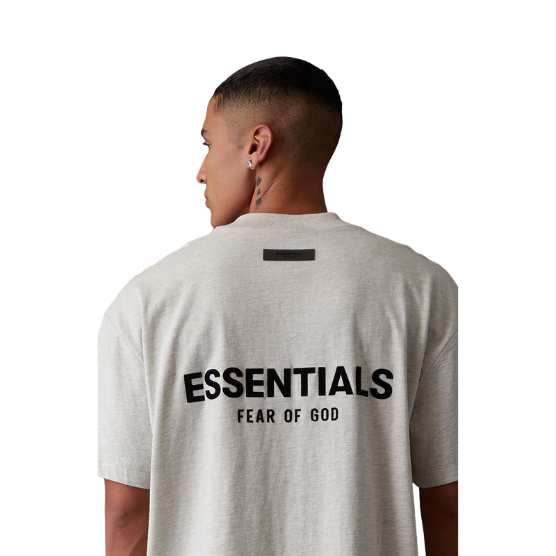 Fear of God Essentials T-Shirt - Light Oatmeal (Back Logo)