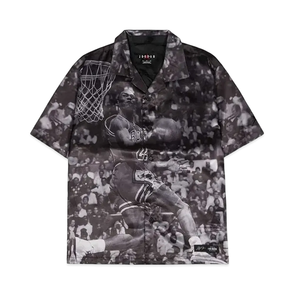 Jordan x A Ma Maniere Satin Button Up Shirt Black