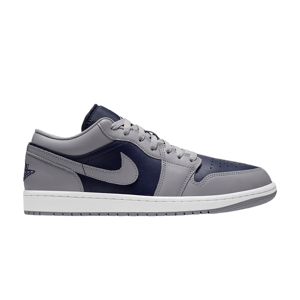 Jordan 1 Low Tech Grey White College Navy