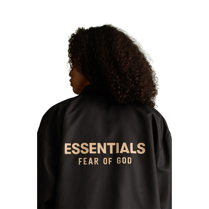 Fear of God Essentials - Coach Jacket (Jet Black)