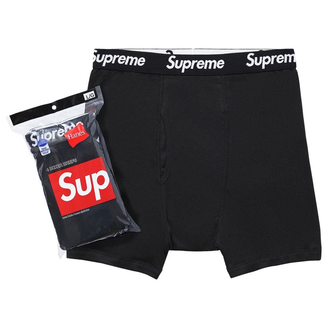 Supreme x Hanes Boxer Briefs (4 Pack) Black - Im Your Wardrobe