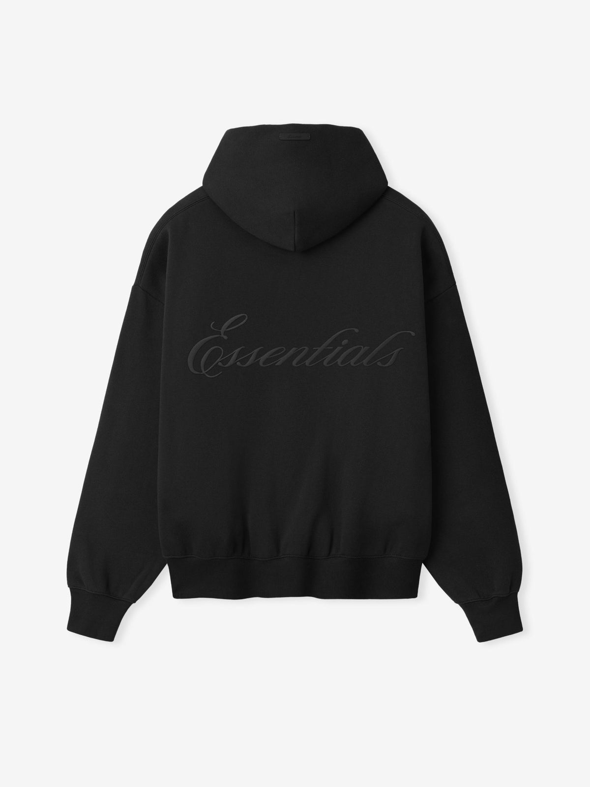 Fear of God Essentials Signature SS26 Classic Zip-Up Hoodie Vintage Black