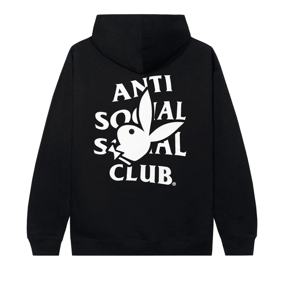 Anti Social Social Club Playboy Bunny Logo Hoodie Black back
