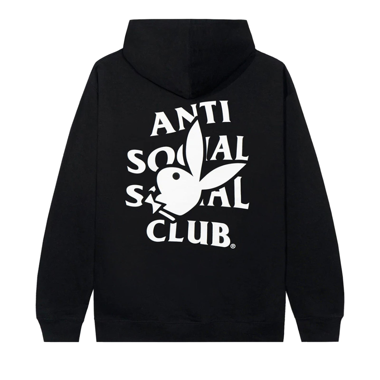 Anti Social Social Club Playboy Bunny Logo Hoodie Black front
