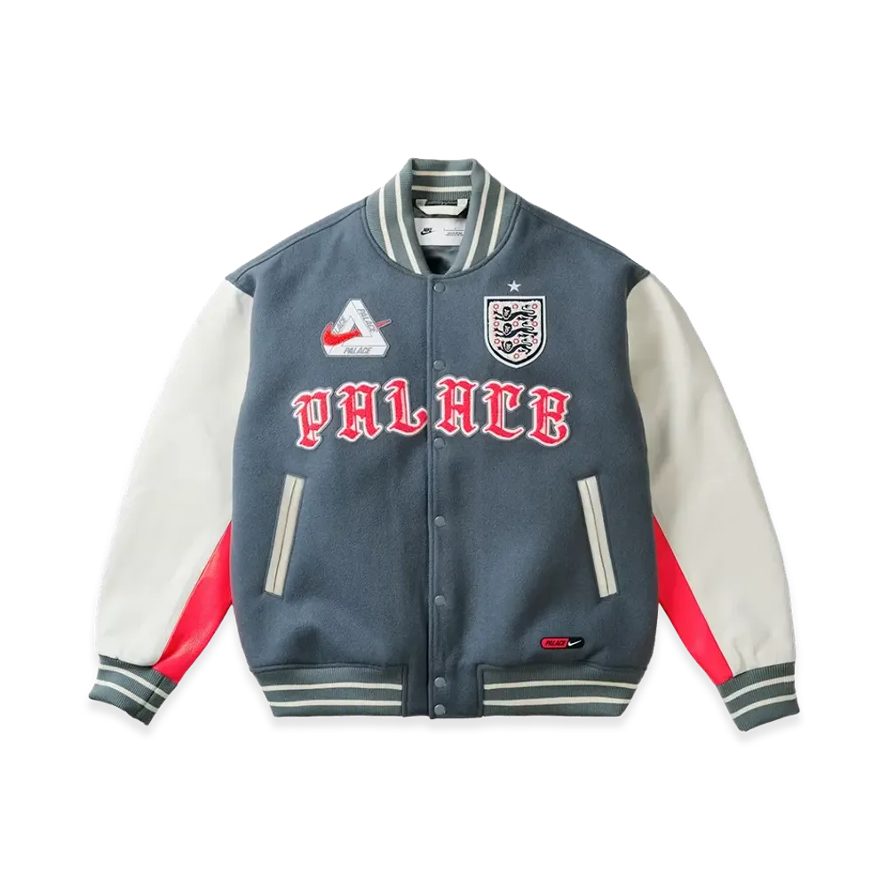 Nike x Palace World Cup Varsity Jacket England Grey