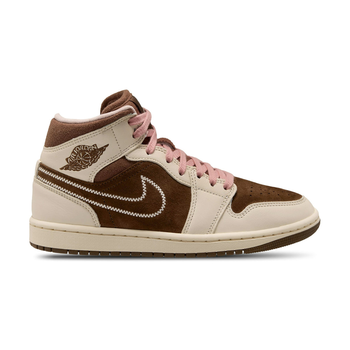 Jordan 1 Mid SE Cacao Wow Rust Pink (W) front