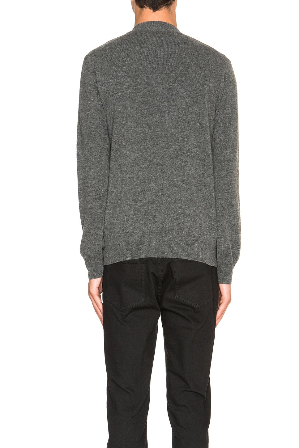 Comme des Garcons PLAY Cardigan With Gold Emblem Grey - Im Your Wardrobe