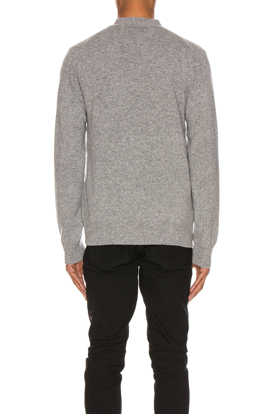 Comme des Garcons PLAY Multi Heart Cardigan Grey - Im Your Wardrobe