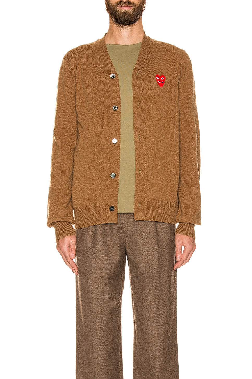 Comme des Garcons PLAY Cardigan Brown - Im Your Wardrobe