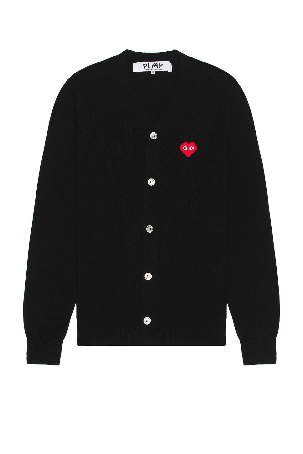 Comme des Garcons PLAY Invader Cardigan Black - Im Your Wardrobe