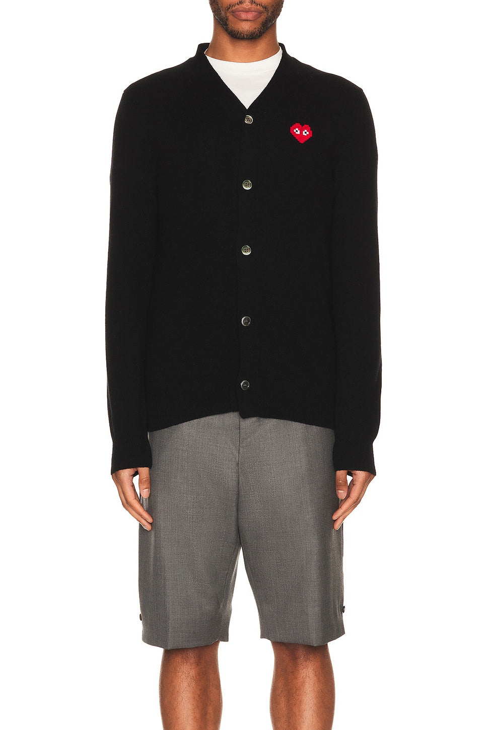 Comme des Garcons PLAY Invader Cardigan Black - Im Your Wardrobe