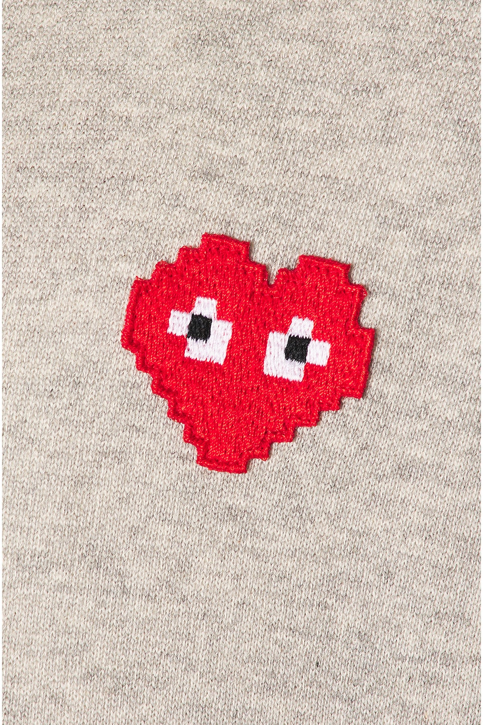 Comme des Garcons PLAY Invader Hooded Sweatshirt Grey - Im Your Wardrobe