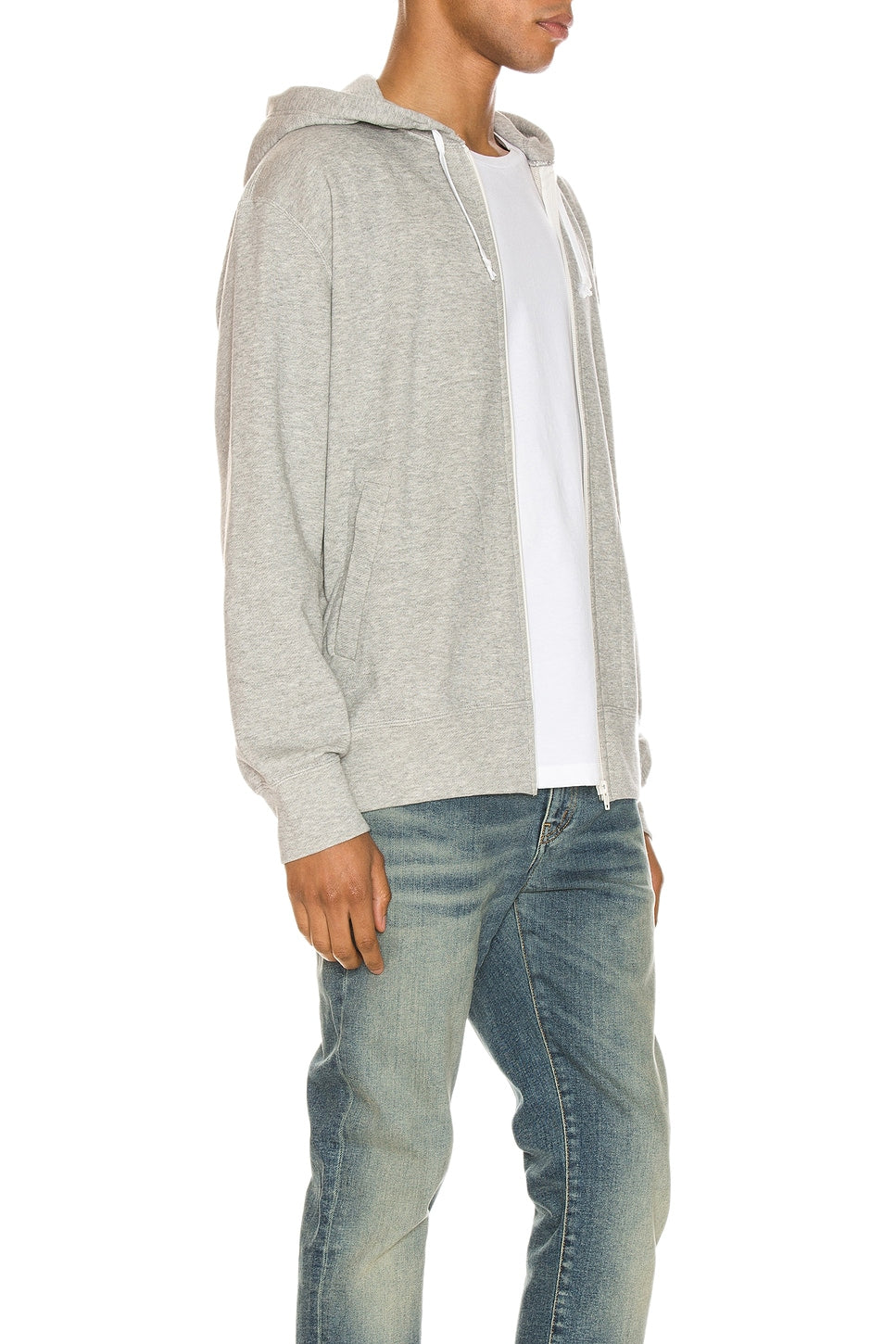 Comme des Garcons PLAY Full Zip Hoodie Grey - Im Your Wardrobe